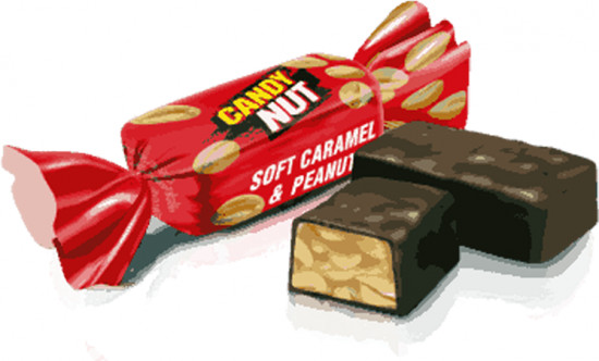 Конфеты с мягкой карамелью и арахисом «Candy Nut»