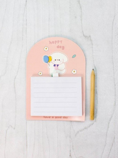 Блок для записей с карандашом магнитный «Happy dog»