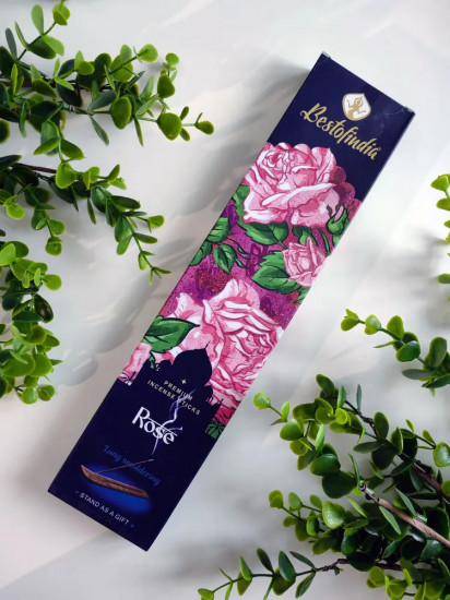 Палочки ароматические с подставкой Premium Incense Sticks «Rose»