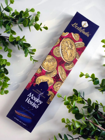 Палочки ароматические с подставкой Premium Incense Sticks «Money House»