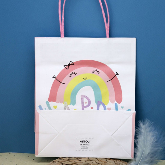 Пакет подарочный (S) «Rainbow happy»