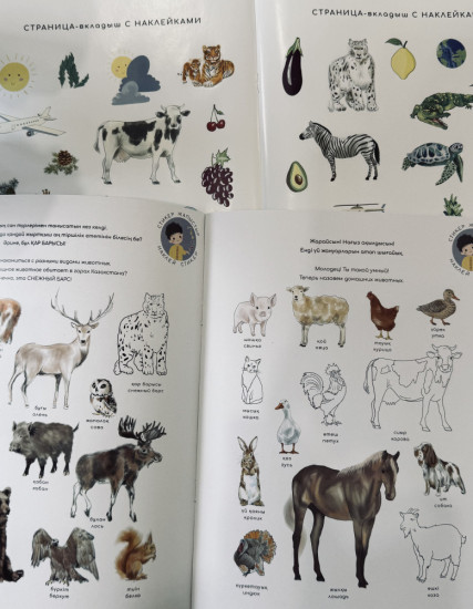 Развивающая книга «Әлемді танимыз! - Познаем мир!»