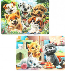 Набор макси-пазлов «Кошечки и собачки» - Фото 1