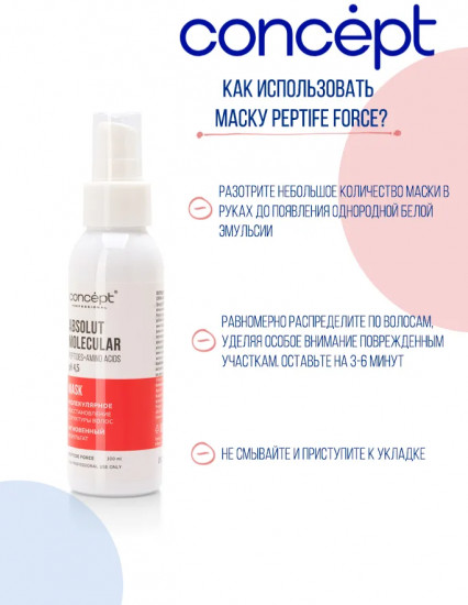 Маска для волос пептидная Absolut Molecular Mask «Молекулярное восстановление структуры волос»
