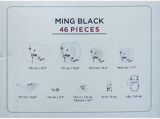 Сервиз столовый «Carine Ming Black»