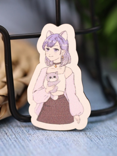 Значок «Cute cat Girl»