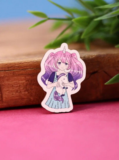 Значок «I'm unique unicorn girl»