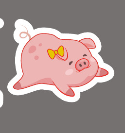 Значок «Beautiful pig»