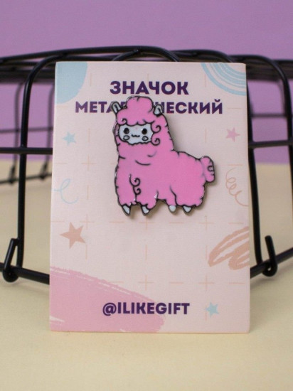 Значок «Lama», pink