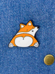 Значок «Корги», brown - Фото 1