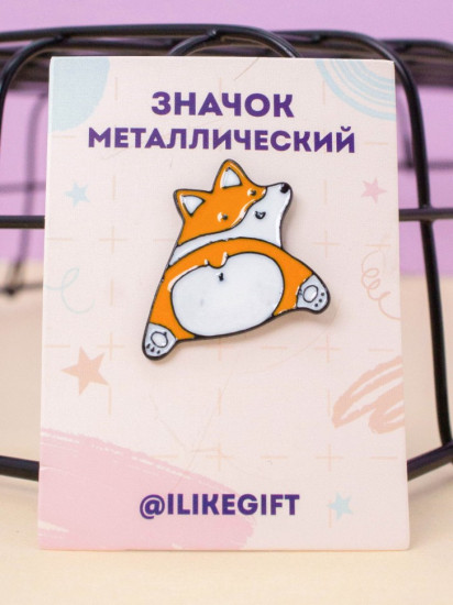 Значок «Корги», brown