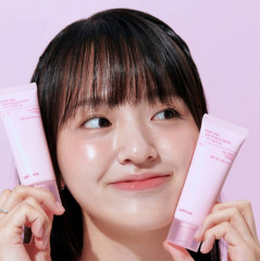 Крем для лица солнцезащитный SPF50+ PA++++ «Heart Pink Tone Up Sun Cream» - Фото 3