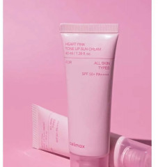 Крем для лица солнцезащитный SPF50+ PA++++ «Heart Pink Tone Up Sun Cream» - Фото 7