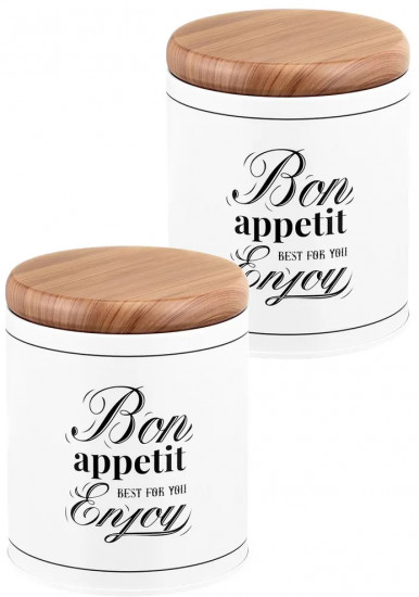 Набор банок для хранения сыпучих продуктов с крышками «Bon Appetit»