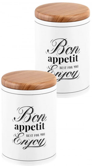 Набор банок для хранения сыпучих продуктов с крышками «Bon Appetit»