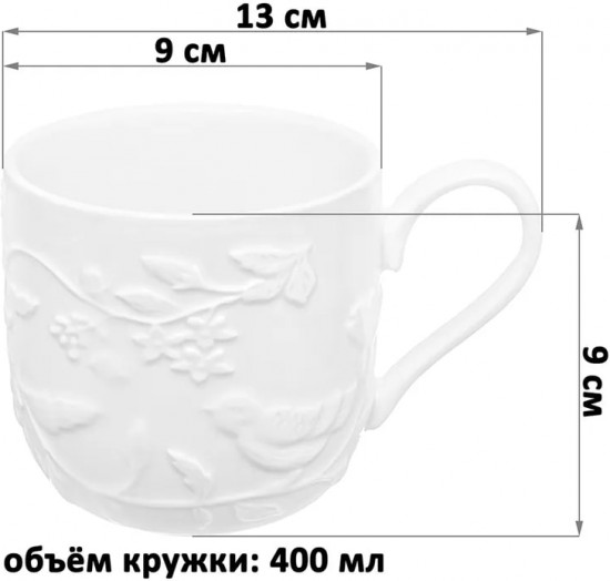 Набор кружек «Птички на ветке»