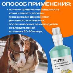 Гель охлаждающий обезболивающий для суставов, мышц и связок лошади - Фото 5