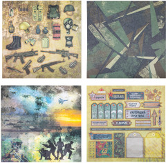 Бумага для скрапбукинга «Милитари» - Фото 9