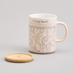 Кружка с крышкой «Loving family» - Фото 2