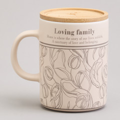 Кружка с крышкой «Loving family» - Фото 3