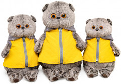 Игрушка мягкая «Басик в жёлтой жилетке с серым капюшоном» - Фото 3