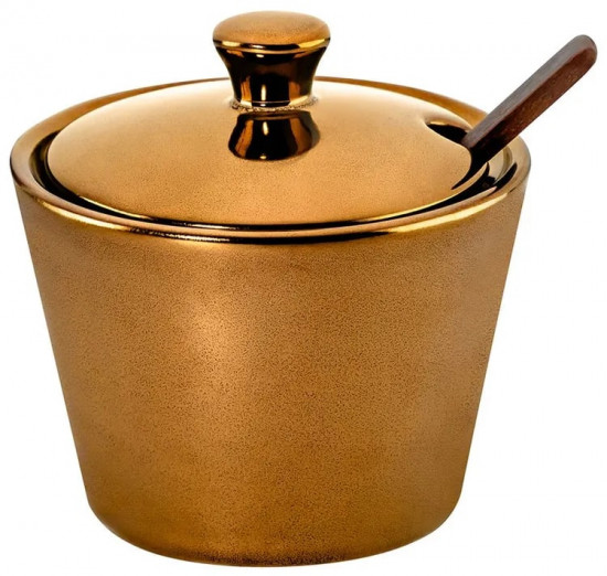 Сахарница с крышкой и ложкой «Bronze Fusion Porcelain Collection»