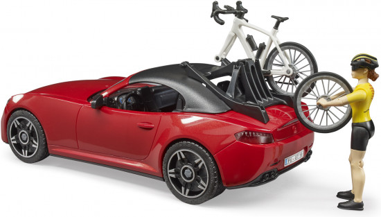 Автомобиль спортивный с фигуркой и велосипедом «Roadster»