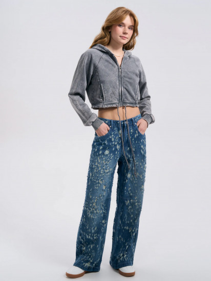 Толстовка женская утепленная с вареным эффектом