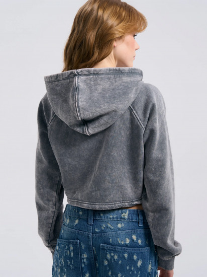 Толстовка женская утепленная с вареным эффектом