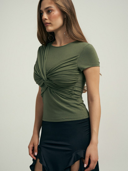 Футболка женская с драпировкой