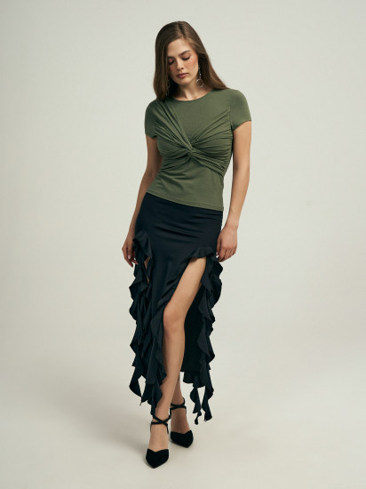 Футболка женская с драпировкой