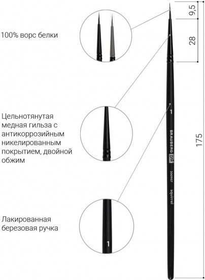Кисть художественная №1
