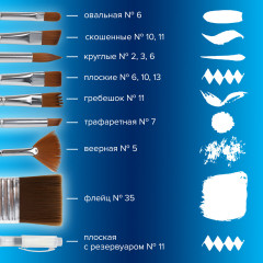 Набор кистей художественных - Фото 1