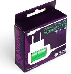 Зарядное устройство Krutoff Micro USB со встроенным кабелем - Фото 1