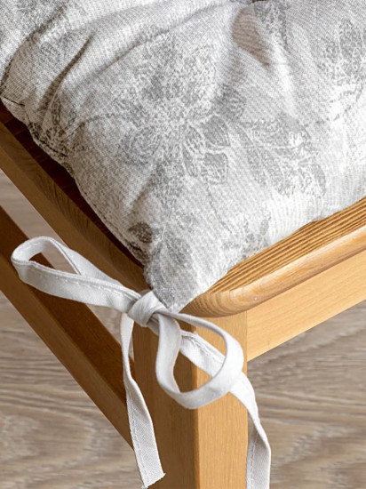 Подушка на стул с тафтингом «Beige jacquard»