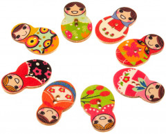 Набор пуговиц декоративных «Матрешки» - Фото 2