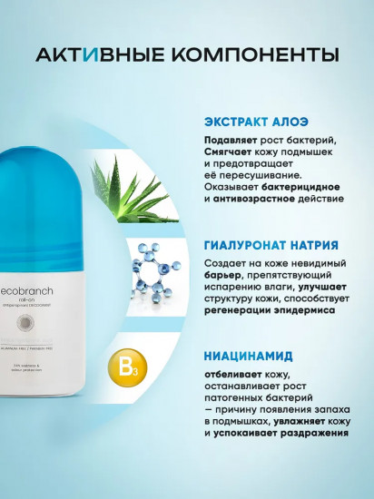 Роликовый дезодорант «Deodorant Roll-on Aloe & Hyaluronic Acid»