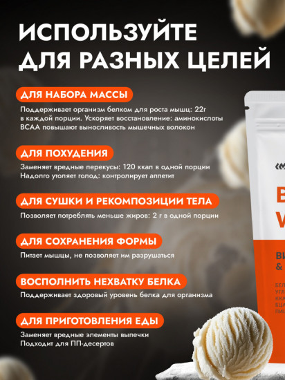 Протеин сывороточный со вкусом мороженого