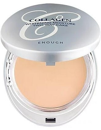 Пудра для лица «Collagen Whitening Moisture Two Way Cake» SPF30, оттенок 13 Светло-бежевый