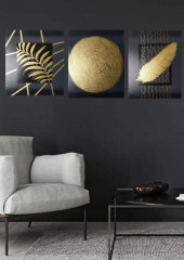 Картина модульная «Игра золота» - Фото 2