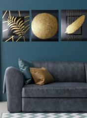 Картина модульная «Игра золота» - Фото 3