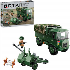 Конструктор «Военный грузовик с пушкой» - Фото 1