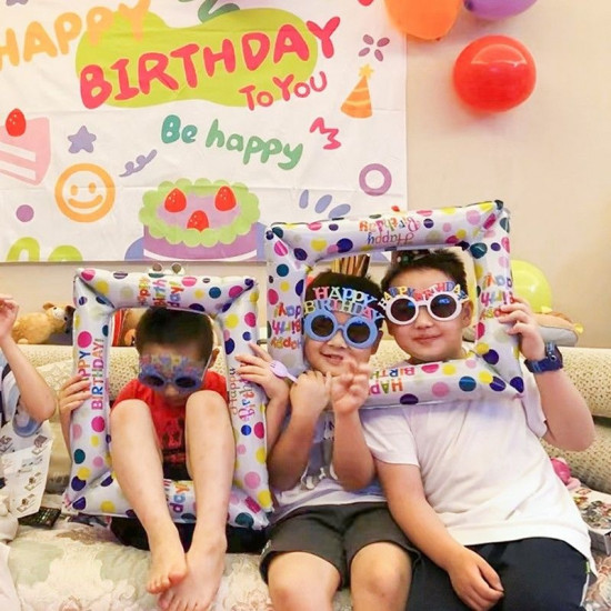 Воздушный шар «Рамка для фото. Happy Birthday»