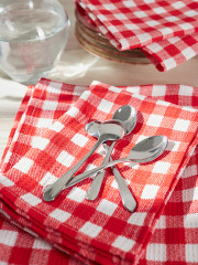 Комплект кухонных полотенец «Клетка красная» - Фото 2