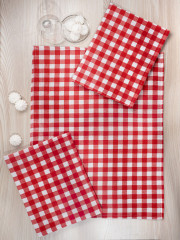 Комплект кухонных полотенец «Клетка красная» - Фото 5