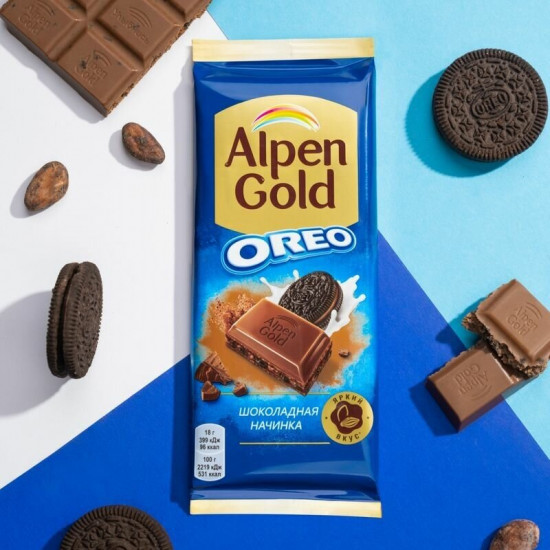 Шоколад молочный «Oreo с шоколадной начинкой»
