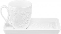 Чашка с блюдцем для десерта «Птички на ветке» - Фото 3