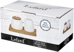 Набор из сахарницы с ложкой и молочника на подставке - Фото 2