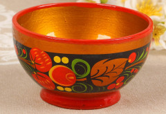 Салатник малый, хохлома - Фото 1