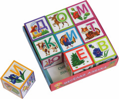 Кубики умные в поддончике «Веселая азбука» - Фото 1